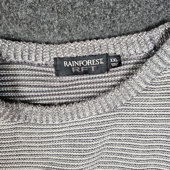 Mens XXL Gray Sweater Knit Pullover Crewneck - Picture 3 of 9